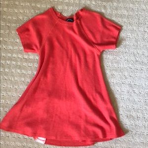 Adorable 4 red dress with white stripe